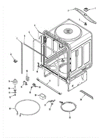 03 - Inner Tub parts for Jade Dishwasher RJDW2470A from AppliancePartsPros.com