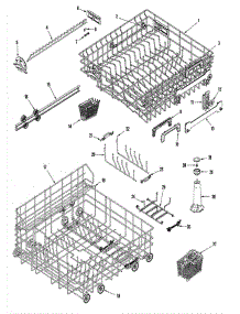 07 - Track & Rack Assembly parts for Jade Dishwasher RJDW2470A from AppliancePartsPros.com