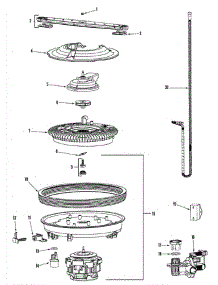 02 - Pump & Motor parts for Jade Dishwasher RJDW2480B from AppliancePartsPros.com