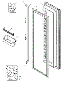 05 - Freezer Door (Rjrs4270c) parts for Jade Refrigerator RJRS4270C from AppliancePartsPros.com