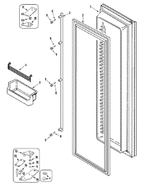05 - Freezer Door (Rjrs4270d) parts for Jade Refrigerator RJRS4270D from AppliancePartsPros.com