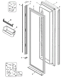 05 - Freezer Door parts for Jade Refrigerator RJRS4272A from AppliancePartsPros.com