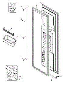 06 - Freezer Door (Rjrs4280b) parts for Jade Refrigerator RJRS4280B from AppliancePartsPros.com