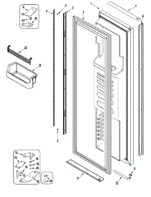 06 - Freezer Door parts for Jade Refrigerator RJRS4281B from AppliancePartsPros.com