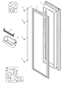 05 - Freezer Door (Rjrs4870b) parts for Jade Refrigerator RJRS4870B from AppliancePartsPros.com