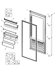 06 - Fresh Food Door (Rjrs4870b) parts for Jade Refrigerator RJRS4870B from AppliancePartsPros.com