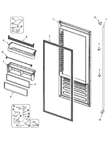 06 - Fresh Food Door (Rjrs4870c) parts for Jade Refrigerator RJRS4870C from AppliancePartsPros.com