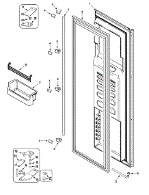 06 - Freezer Door (Rjrs4880a) parts for Jade Refrigerator RJRS4880A from AppliancePartsPros.com