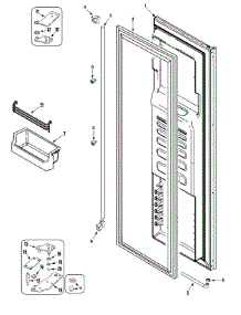 06 - Freezer Door (Rjrs4880c) parts for Jade Refrigerator RJRS4880C from AppliancePartsPros.com