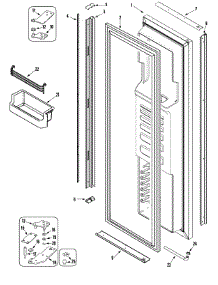 06 - Freezer Door parts for Jade Refrigerator RJRS4882A from AppliancePartsPros.com