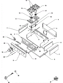 02 - Slide In Cooktop parts for Jade Cooktop RJSG4812A from AppliancePartsPros.com