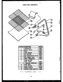 03 - Lower Oven Components parts for Amana Range RKD394 from AppliancePartsPros.com