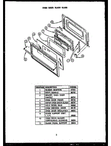 05 - Ovendoor - Black Glass parts for Amana Range RKD394 from AppliancePartsPros.com