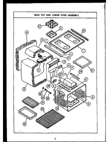06 - Main Top / Lower Oven Assy parts for Amana Range RKD395 from AppliancePartsPros.com