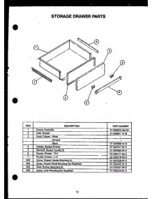 11 - Storage Drawer Parts parts for Amana Range RKT-396 from AppliancePartsPros.com