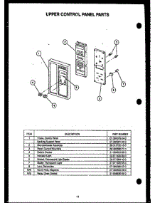 12 - Upper Control Panel Parts parts for Amana Range RKT-396 from AppliancePartsPros.com