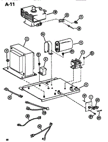 05 - Interior parts for Amana Microwave RL55A / P7548203M from AppliancePartsPros.com