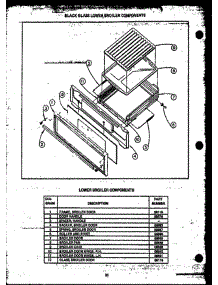 03 - Black Glass Lower Broiler Components parts for Amana Range RLA315 from AppliancePartsPros.com