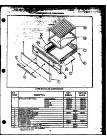 03 - Lower Broiler Components parts for Amana Range RLA353 from AppliancePartsPros.com