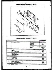 06 - Plain Oven Door parts for Amana Range RLD112 from AppliancePartsPros.com