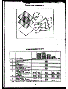 03 - Lower Oven Door Components parts for Amana Range RLD313 from AppliancePartsPros.com