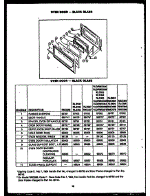 04 - Oven Door - Black Glass parts for Amana Range RLD345 from AppliancePartsPros.com