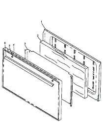 06 - Oven Door Assy parts for Amana Range RLN340UW / P1142388N W from AppliancePartsPros.com
