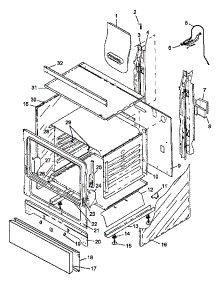 03 - Cabinet Assy parts for Amana Range RLN345UW / P1143141N W from AppliancePartsPros.com