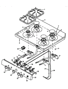 07 - Sealed Top Burner Assy parts for Amana Range RLN367UW / P1142961N W from AppliancePartsPros.com