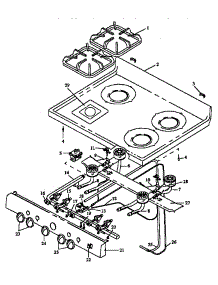 06 - Oven Top Burner Assy parts for Amana Range RLN380UK / P1143111N K from AppliancePartsPros.com