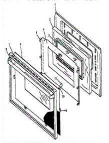 05 - Oven Door Assy parts for Amana Range RLN380UWW / P1143111NWW from AppliancePartsPros.com