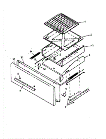 02 - Broiler Drawer parts for Amana Range RLN380UWW / P1143170NWW from AppliancePartsPros.com