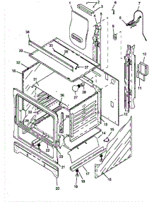 03 - Cabinet parts for Amana Range RLN380UWW / P1143170NWW from AppliancePartsPros.com