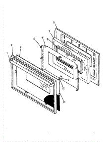 06 - Oven Door parts for Amana Range RLN380UWW / P1143170NWW from AppliancePartsPros.com