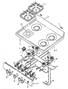 04 - Open Top Burner Assy parts for Amana Range RLN381UWW / P1143084NWW from AppliancePartsPros.com