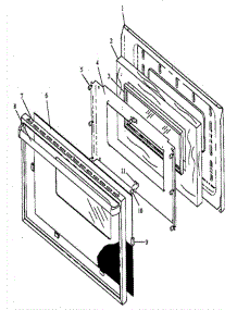 06 - Oven Door Assy parts for Amana Range RLN381UWW / P1143084NWW from AppliancePartsPros.com