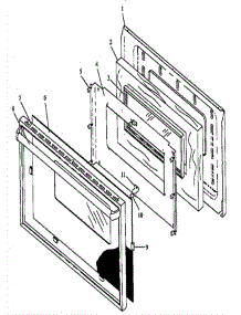 06 - Oven Door Assy parts for Amana Range RLN381UWW / P1142391NWW from AppliancePartsPros.com