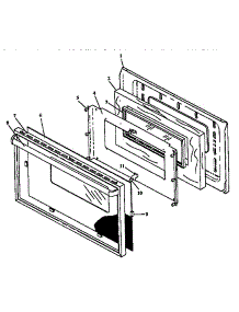 05 - Oven Door Assy parts for Amana Range RLN385UW / P1142964N W from AppliancePartsPros.com