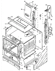 03 - Cabinet Section parts for Amana Range RLN385UWW / P1142394NWW from AppliancePartsPros.com