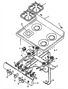 06 - Oven Top Burner Assy parts for Amana Range RLN385UWW / P1143130NWW from AppliancePartsPros.com