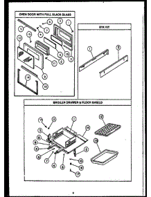 06 - Oven Door With Full Black Glass parts for Amana Range RLR359 from AppliancePartsPros.com
