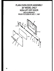 06 - Oven Door Assy, Non-Lift Off Door parts for Amana Range RLS112 from AppliancePartsPros.com