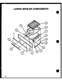 02 - Lower Broiler Components parts for Amana Range RLS258UW / P1141140N W from AppliancePartsPros.com