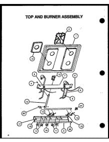 06 - Top And Burner Assy parts for Amana Range RLS258UW / P1141140N W from AppliancePartsPros.com