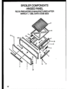 03 - Broiler Componenents Hinge Panel parts for Amana Range RLS269 from AppliancePartsPros.com