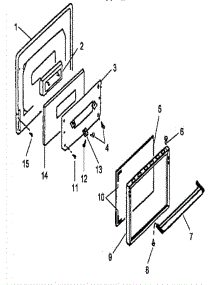 05 - Oven Door Assy parts for Amana Range RLS270UL / P1142924N from AppliancePartsPros.com