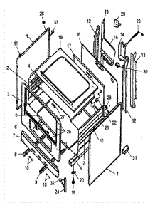 03 - Cabinet parts for Amana Range RLS270UW / P1142924N W from AppliancePartsPros.com