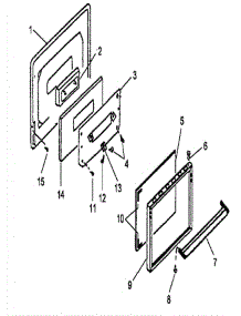 06 - Oven Door parts for Amana Range RLS270UW / P1142924N W from AppliancePartsPros.com