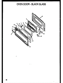 06 - Oven Door - Black Glass parts for Amana Range RLS339 from AppliancePartsPros.com
