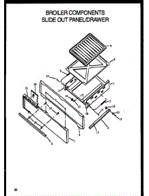 02 - Broiler Compnt Slide Out Panel / Drawer parts for Amana Range RLS354 from AppliancePartsPros.com